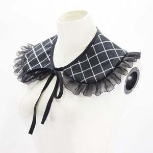 DIY personalizado blanco y negro desmontable mujer capelet blusa media camisa falso cuello falso - Product Image 1