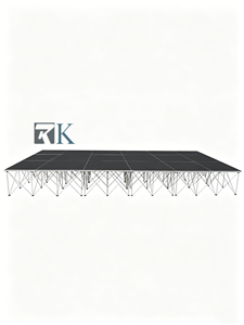 Escenario Portátil Fácil de Instalar para Interiores y Exteriores, Plataforma de Escenario Antideslizante de Aluminio, Podio para Eventos Musicales - Product Image 2