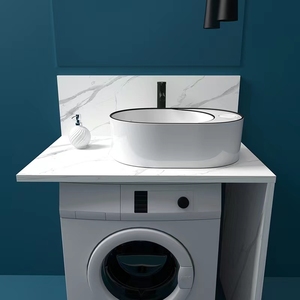 <strong>Big</strong> New Arrival Art Table <strong>Basin</strong> Ceramic Oval Shape Wash <strong>Basin</strong> Including Console Concealed Launching Countertop Sink - Product Image 5