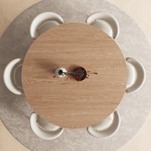 Mesa de comedor redonda de madera maciza de lujo moderno. Mesa De Comedor Con Tocadiscos Rock Slab. Múltiples tamaños disponibles - Product Image 3