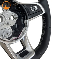 Volant de voiture en cuir lisse perforé noir pour Volkswagen Golf 8 - Prix de gros