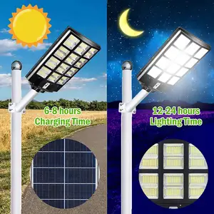 Hofoled Garden Street Light Solar Power All In 1 Integrated Dusk To Dawn Parking Lot Lamp Outdoor LED Solar Light