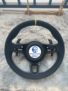 Volante in Carbonio ad Alta Densità con Impugnature in Pelle Nappa Resistente all'Usura per Modelli Porsche Coupé, <span class=keywords><strong>Cabrio</strong></span> e Targa - Product Image 2