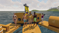 Équipement de jeu aquatique géant gonflable pour parc aquatique, avec équipes de pirates amusantes et joyeuses en bataille