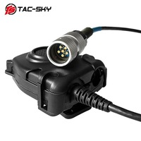 TS TAC-SKY Headset taktis adaptor PTT 6Pin PTT untuk AN /PRC 152 148 casing Dummy Walkie-Talkie Virtual Case aksesoris taktis