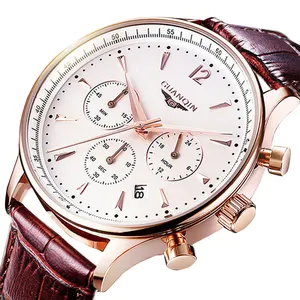 2021 गर्म अच्छी प्रतिष्ठा चीन में निर्माताओं mens oem घड़ियों wristwatches GuanQin क्वार्ट्ज कलाई घड़ियों