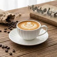 Ensemble tasse et soucoupe à café en céramique motif citrouille, design élégant - Une tasse et une soucoupe pour chaque latte