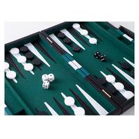 Jeu de backgammon personnalisé de luxe en marbre blanc et bois, cadeaux promotionnels haut de gamme