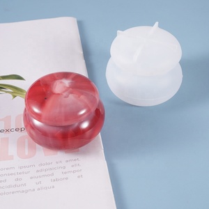 DM558 Molde de resina de silicona para caja de almacenamiento de tarros de colorete, lata sellada redonda para joyas, Molde Para Resina <span class=keywords><strong>Exposi</strong></span> para decoración de escritorio y hogar - Product Image 4