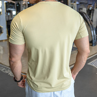 T-shirts de sport pour hommes à manches courtes, pour la musculation, la gym, sous-vêtement technique, hauts de fitness
