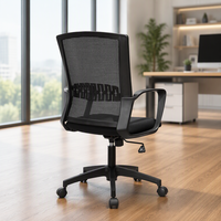 Kabel Chaises de travail modernes pivotantes pour cadres à dossier moyen Chaise de bureau ergonomique en tissu maillé