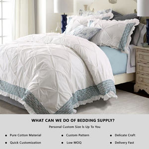 Parure de lit en coton égyptien blanc, luxe hôtelier, taille Queen, vente en gros, draps, taies d'oreiller, housses de couette - Product Image 3