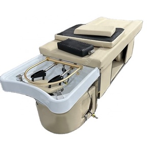 KISEN New Design Hair Salon Water Circulation SPA Shampoo Chair with Plumbing Japanese-<b>style</b> <b>Head</b> Physiotherapy Shampoo Bed - Product Image 1
