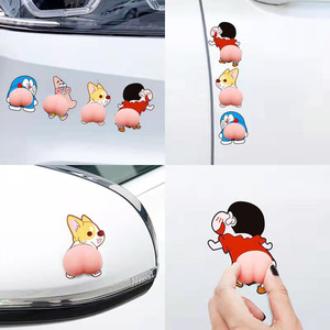 Phim Hoạt Hình Dễ Thương Mông Cửa Xe Chống Va Chạm Dải Cao Su Sticker Silicone Xe Side Gương Chiếu Hậu Bumper Stickers Tự Động Trang Trí - Product Image 2