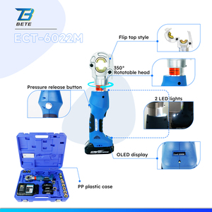 BETE ECT-6022M 6T Pince à sertir intelligente pour batteries 360 °   Tête rotative avec puce de données pour borne Cu/Al OEM - Product Image 2