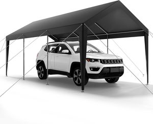 Cobertizo Portátil de Acero Galvanizado de 10x20 Pies con Protección UV, Techo Resistente e Impermeable <span class=keywords><strong>para</strong></span> Almacenamiento de Autos, Barcos y Motocicletas - Product Image 3
