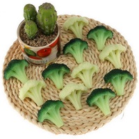 Topkwaliteit Kunstmatige Groene Broccoli Slice Decoratie Kunstmatige Groente Voor Thuis Keuken Winkel Leren Voedsel Model