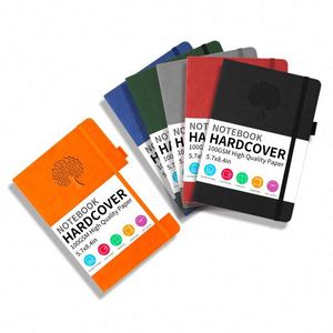 Cuaderno de Reuniones Personalizado Promocional, Tapa Dura, Grabado en Relieve, Encuadernado con Líneas, Correa Elástica, Libro con Bolsillo - Product Image 4