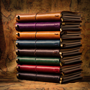 Bloc de notas Retro de cuero de Caballo loco para viaje, libreta de oficina Original, A5/A6/A7, con Diario de cadena - Product Image 2