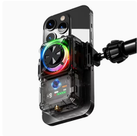 Kipas Pendingin Ponsel Portabel Ringan DL23 dengan Lampu RGB, Radiator Ponsel, Klip Penjepit untuk Gaming dan Live Streaming Tiga