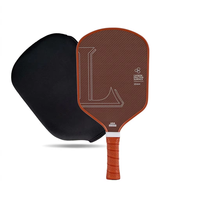 Raquette de pickleball en fibre de carbone T700 haute friction, monobloc, pressée à chaud, tissée en Kevlar rouge pur, pour le sport
