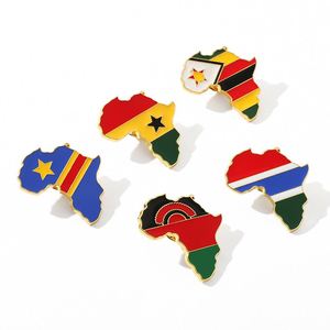 Broche de Solapa de Metal con Mapa de África, Diseño Creativo y Personalizado, con Angola, Ghana, Kenia, Ideal como Souvenir - Product Image 2