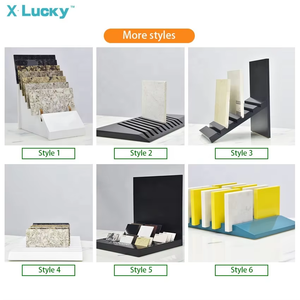 Estantería personalizada <span class=keywords><strong>para</strong></span> exhibición de cuarzo de tela relajante, estantería de exhibición de mármol de piedra natural, divisor de sala de exposición Modular - Product Image 5