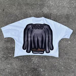 T-shirt oversize à col rond en coton infroissable coupe carrée pour homme à prix abordable - Product Image 6