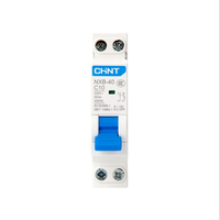 Disjoncteur de commande de prise de courant, bouton monophasé, MCB 6A 10A 16A 20A 25A 32a