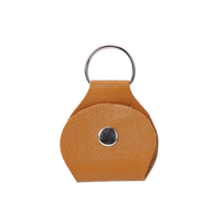 Zhuniao PU Leather Keychain Guitar Picks Holder Bag Soft Case Matte Finish Durable Good Stringed Instruments Parts Accessories