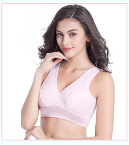 Ropa interior de mujer embarazada <span class=keywords><strong>sin</strong></span> anillos de acero, <span class=keywords><strong>Sujetador</strong></span> de <span class=keywords><strong>lactancia</strong></span> cruzado, ropa interior cómoda para <span class=keywords><strong>dormir</strong></span> <span class=keywords><strong>sin</strong></span> relleno - Product Image 3