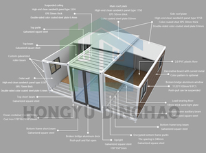 Casa Container Modulare Prefabbricata Espandibile Pannello Sandwich <span class=keywords><strong>Design</strong></span> Moderno Dimensioni Personalizzabili (10ft-40ft) Modulo Rapido - Product Image 5
