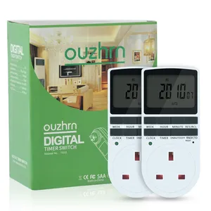 Timer Presa di corrente Te02 Controllore Programmabile Timer Interruttore con 10 on/off Modalità di Programmi per la Casa e La Società e Al Coperto per il REGNO UNITO Spina in