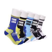 Chaussettes de sport de haute qualité en gros, logo personnalisé, chaussettes athlétiques en coton jacquard