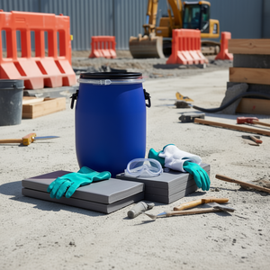 Ttake Spill <b>Kit</b> For Construction Sites Cylindrical Container With Absorbent Pads And Accessories - Product Image 3
