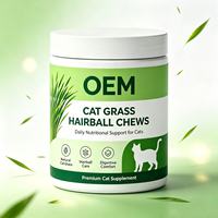 Friandises à mâcher naturelles pour chats OEM en gros : Soulagement des boules de poils et supplément nutritionnel quotidien pour chats adultes