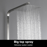SANIPRO Fournisseur d'articles sanitaires Colonne de douche murale en acier inoxydable 304 avec mitigeurs et douche pluie
