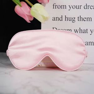 Masque de sommeil en polyester anti-taches, imitation soie, pour la nuit, avec bande élastique - Product Image 2