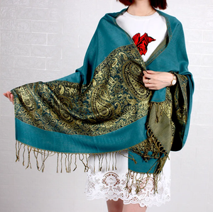 Factory Direct Tassel <strong>Pashmina</strong> for Women Customizable Ethnic Retro Shawls Elegant Party Tippet <strong>Scarves</strong> With <strong>Paisley</strong> Prints - Product Image 4