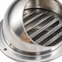 Grille d'aération murale moderne en acier inoxydable, hotte d'extraction, installation sans outil, écran anti-insectes étanche à la pluie, pour salle de bain, cuisine, sèche-linge