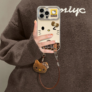 Funda de silicona antichoque con patrón de leopardo y dibujos animados, con cordón, electrochapada, para venta al por mayor de fundas de teléfono - Product Image 2