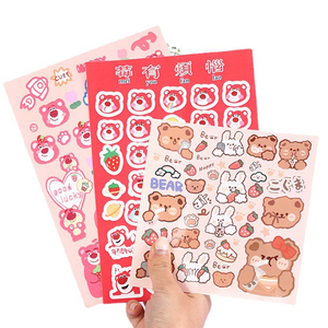 A5 Tùy Chỉnh Nụ Hôn Cắt Dán Tấm In Ấn, Trong Suốt Vinyl Không Thấm Nước Dễ Thương Phim Hoạt Hình Biểu Tượng <span class=keywords><strong>Sticker</strong></span> Tấm Cho Trẻ Em - Product Image 4