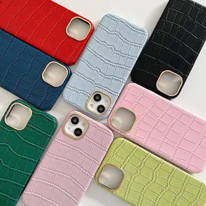 Mode Krokodillenleer Patroon Telefoon Case Voor Iphone 14 13 12 11 Pro Max Alligator Leather Hard Cover Shell