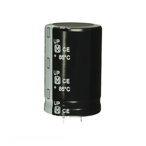 ตัวเก็บประจุแบบมีช่องใส่สารส้ม390 uF 20% 400V คาปาซิเตอร์ ECO-S2GP391DA แบบ Snap th 390 uF - Product Image 1