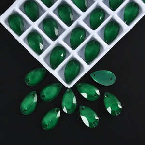 OLeeya Populaire 3A Strass à coudre en verre à dos plat, formes larges, couleurs néon personnalisées, pour robes de danse - Product Image 5