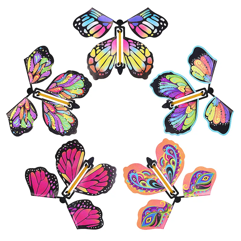 Regalo personalizzato a grande sorpresa Wind Up Butterfly nel libro fata farfalla magica farfalla volante per regali di nozze e compleanno