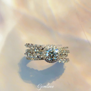 Bague Halo Ovale en Or 9K/10K/18K-Diamants de Laboratoire à 4 Rangées, Bague de Fiançailles Coupe Ovale, Prix Direct Usine - Product Image 4