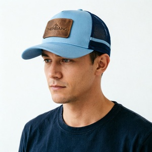 Casquette Trucker Personnalisée en Maille Respirante avec Patch en Cuir et Logo Gravé – Écussons Thermocollants en Gros pour Usage Extérieur et Promotionnel - Product Image 6