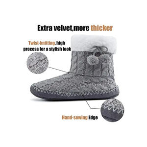 شبشب نسائي مريح مع مقابض للاستخدام المنزلي شبشب غرفة نوم مع أحذية داخلية - Product Image 6