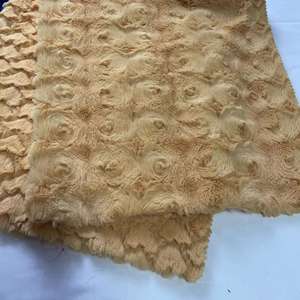 <span class=keywords><strong>Tissu</strong></span> en peluche de haute qualité en velours super doux <span class=keywords><strong>Minky</strong></span> à motif de roses en spirale en relief en PV - Product Image 5